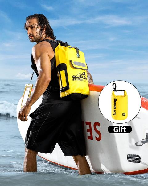 Imagem de IDRYBAG mochila de saco seco impermeável flutuante 20l/30l/40l, sacos secos mochila impermeável para homens, saco seco de caiaque de saco impermeável