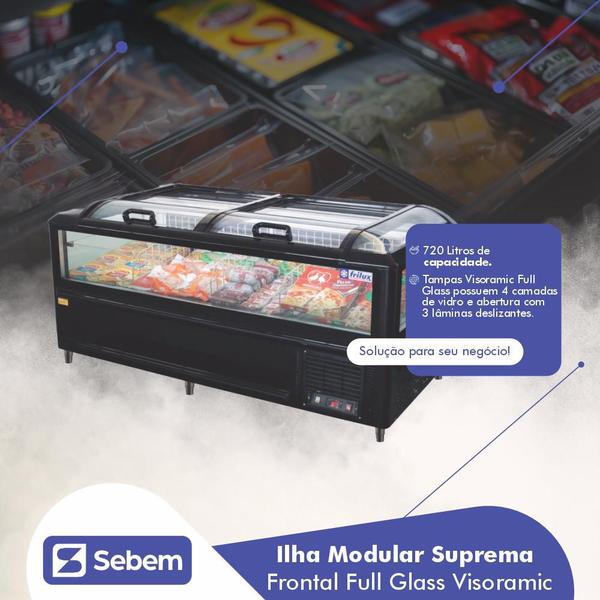 Ilha para Supermercado Congelados 2 Metros Modular - FRILUX Imagem de Ilha para Supermercado Congelados 2 Metros Modular