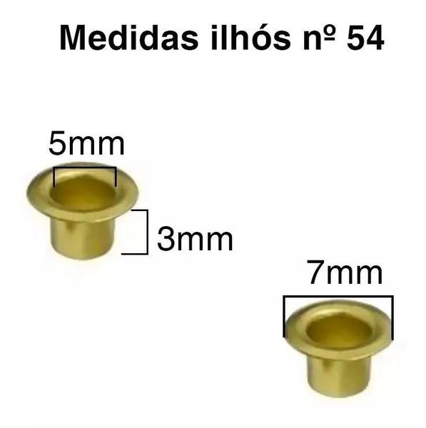 Imagem de Ilhós 54 (100 unidades) - Prata ou Dourado
