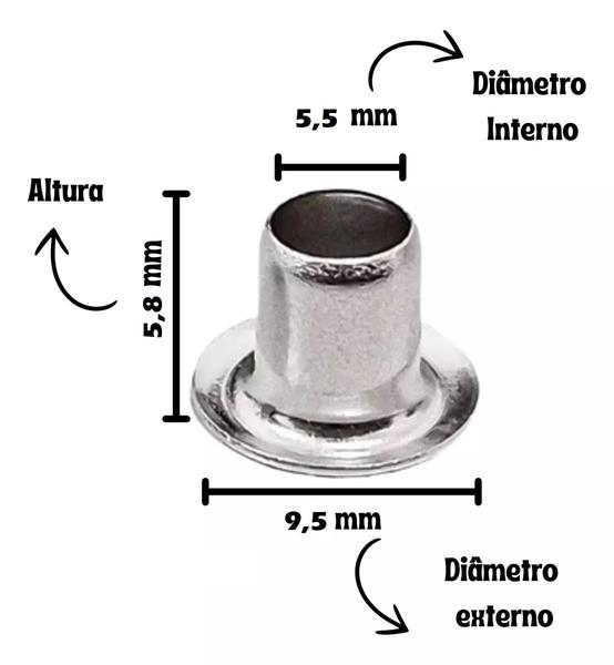 Imagem de Ilhós Alumínio Nº51 Para Roupas e Artesanato - Não Enferruja