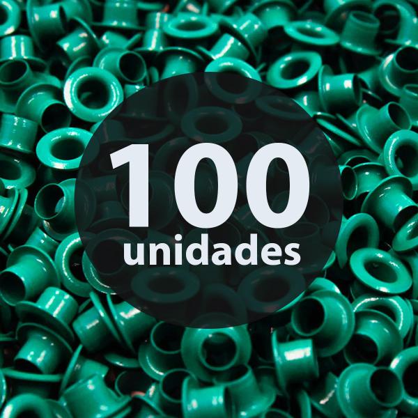 Imagem de Ilhós de Metal N51 Verde Médio Cassmar 100 unidades