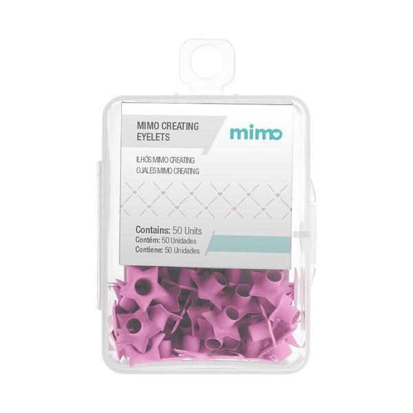 Imagem de Ilhós Mimo Creating Estrela Rosa Candy 4,5mm 50 unidades