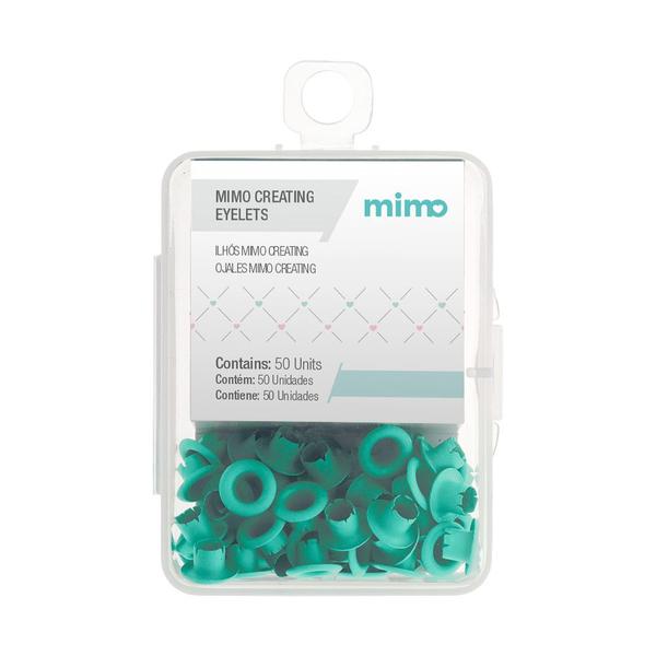 Imagem de Ilhós Mimo Creating Redondo Verde Menta 4,5mm 50 Unidades