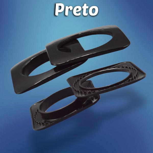 Imagem de Ilhós Para Cortina Quadrado Preto 40mm Para Varão 28mm - 25 Pares