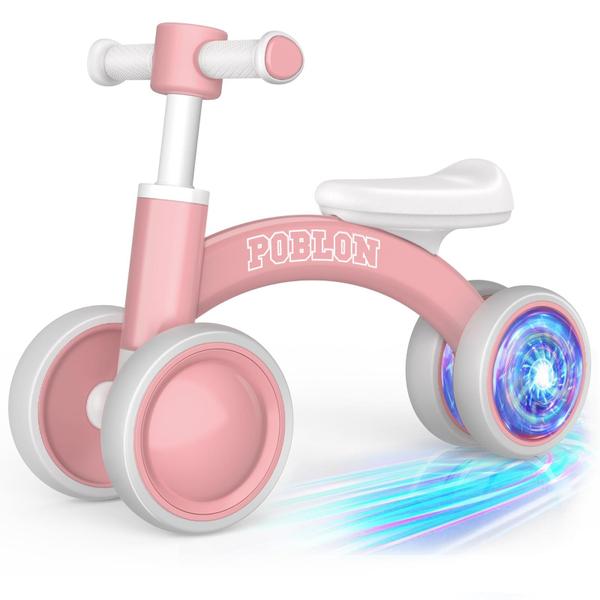 Imagem de Iluminação colorida Balance Bike POBLON para menina de 1 ano