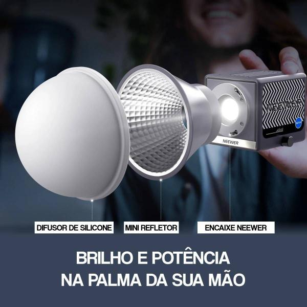 Imagem de Iluminação Led 60W para Foto e Video em mesas Neewer com Suporte Camera e Celular