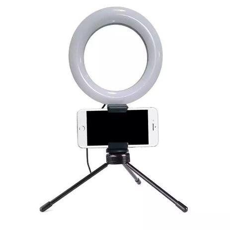 Imagem de Iluminação Ring Light Led Profissional 16cm 6 polegadas + Tripé De Mesa