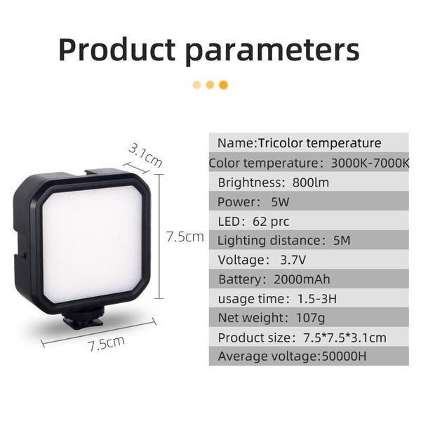 Iluminador 62 Leds 5W Recarregável P/Câmera Dslr Canon, Sony - Aj Som Acessórios Musicais Imagem de Iluminador 62 Leds 5W Recarregável P/Câmera Dslr Canon, Sony