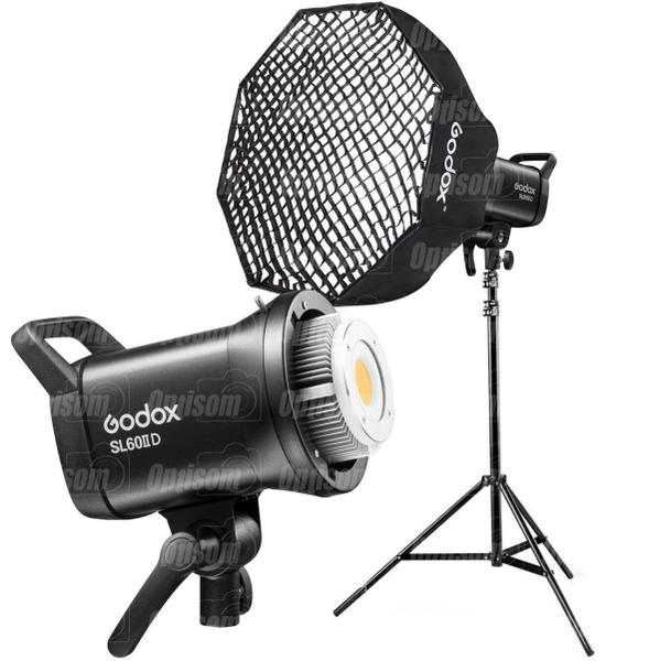 Imagem de Iluminador Cob Led Godox Sl60ii D Daylight 70w + Octabox Grid 95cm + Tripé