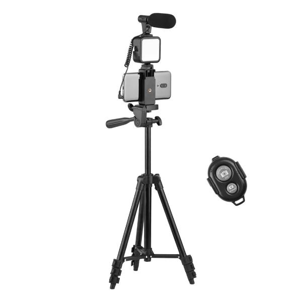 Iluminador Com Microfone Tripé 1M E Controle Mamen 05-Lm Imagem de Iluminador Com Microfone Tripé 1M E Controle Mamen 05-Lm
