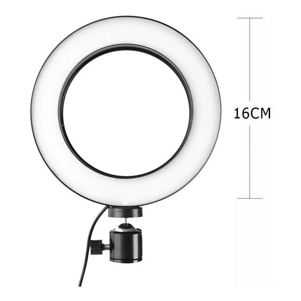 Imagem de Iluminador De Led Com Tripe Ring Light Usb 16cm 3500k 5500k