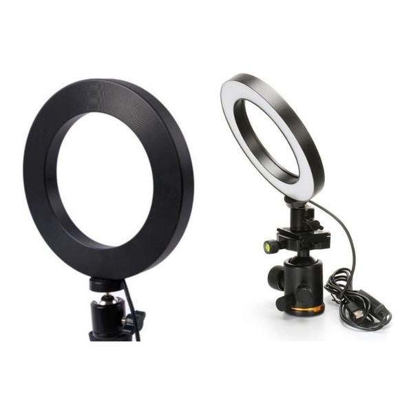 Imagem de Iluminador De Led Com Tripe Ring Light Usb 16cm 6 Polegadas