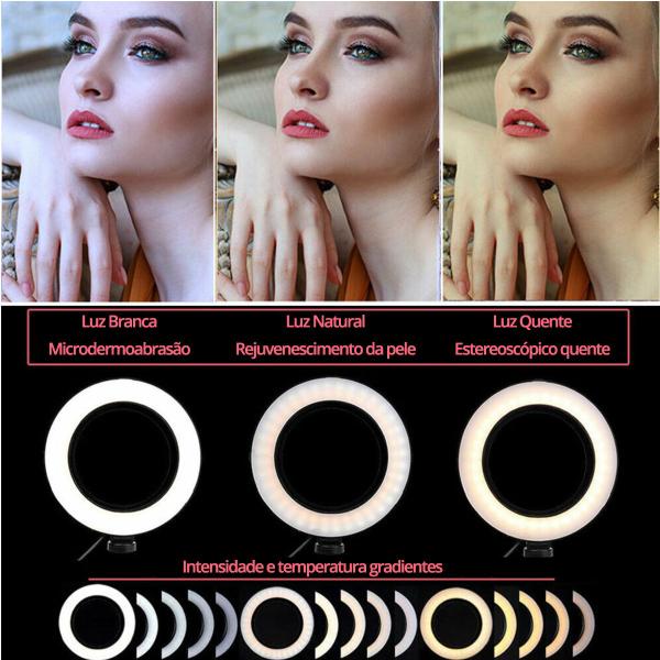 Imagem de Iluminador de Led Ring Light 48 Led 16cm + Mini Tripé