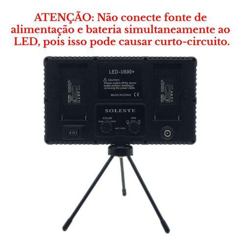 Imagem de Iluminador De Led Soleste U600 com mini Tripe De Mesa L