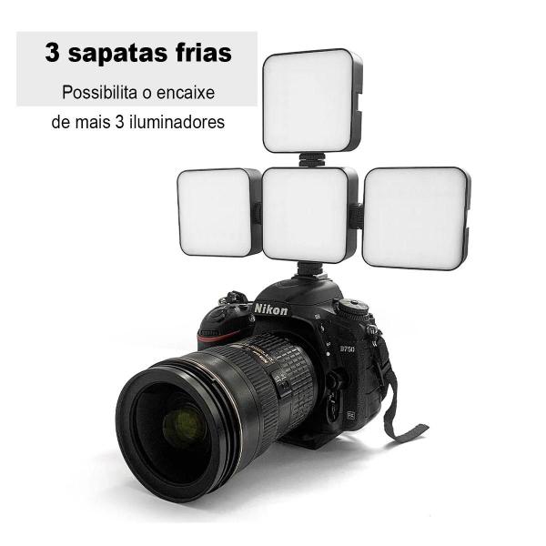 Imagem de Iluminador de Led Video light 64led 6500k 800lm