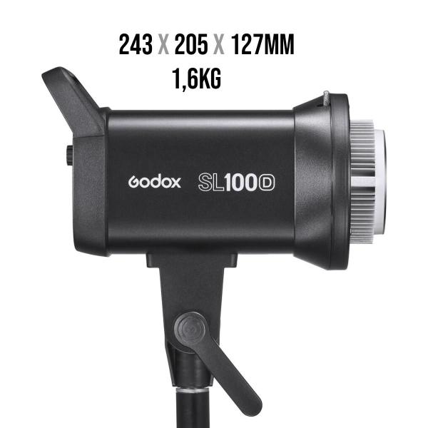 Imagem de Iluminador Foto E Vídeo Led Godox Sl100d 5600k 100w Com Tripé 2m