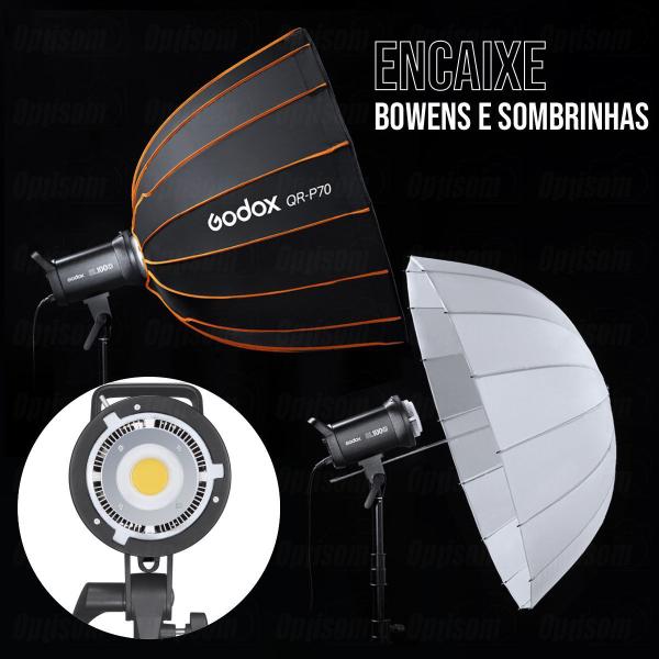 Imagem de Iluminador Foto E Vídeo Led Godox Sl100d 5600k 100w Com Tripé E Controle Remoto