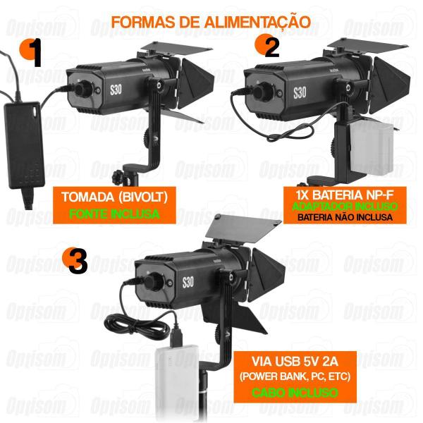 Imagem de Iluminador Fresnel Led Godox S30 30w 5600k