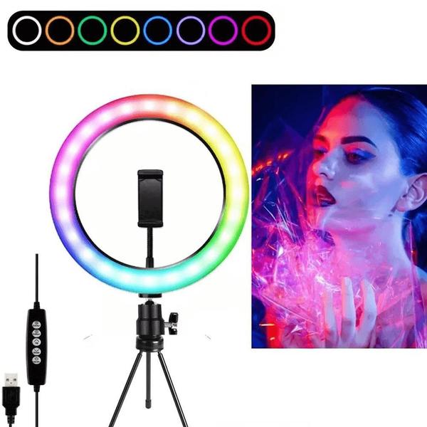 Imagem de Iluminador Led Circular 8 Mj20 Rgb 25W Soft Ring Light Live