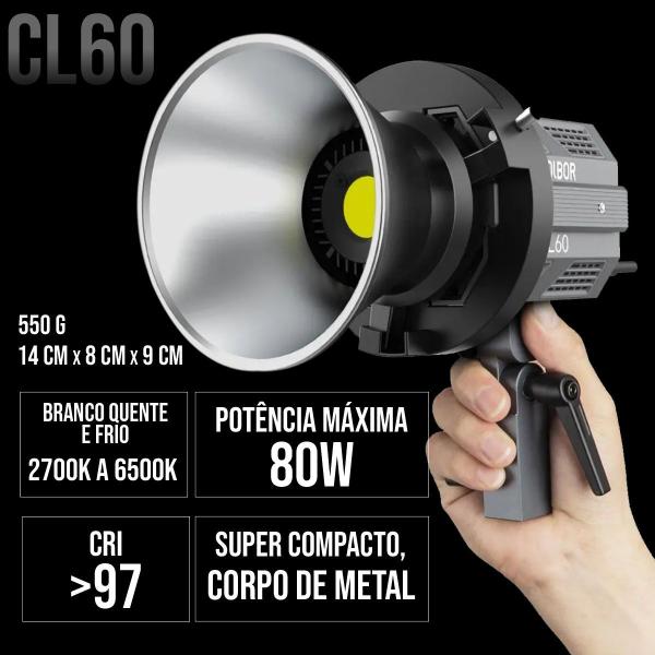 Imagem de Iluminador Led Colbor 80w Bicolor Cl60 Ultracompacto + Bolsa