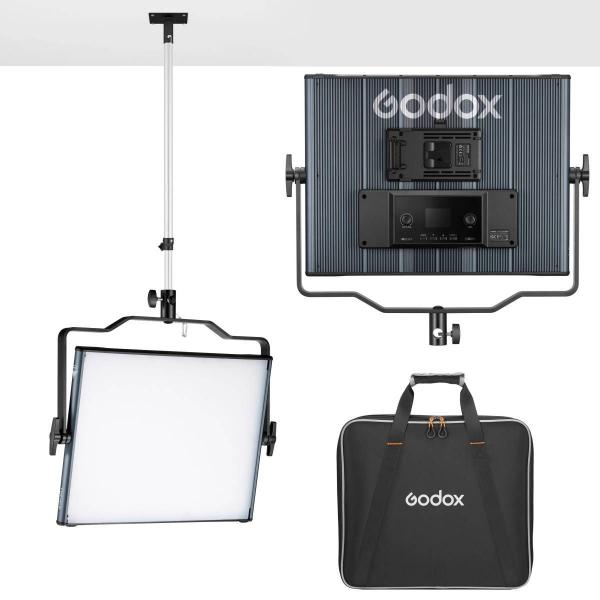 Imagem de Iluminador Led Godox LDX100BI para Podcast Estúdios de Vídeo com Suporte de teto