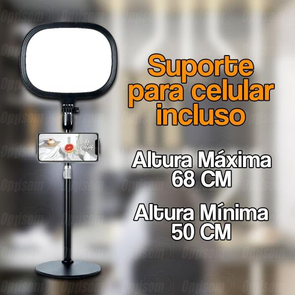 Imagem de Iluminador Led Mesa 12w Greika Com Suporte Celular Bicolor