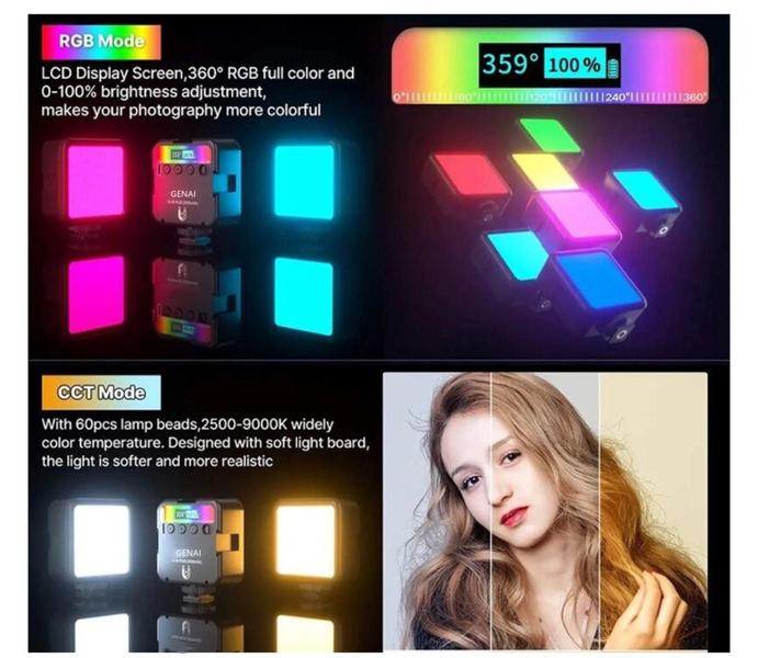 Iluminador Led Para Fotografia Câmeras Profissionais Vl49rgb - ULANZI Imagem de Iluminador Led Para Fotografia Câmeras Profissionais Vl49rgb - ULANZI