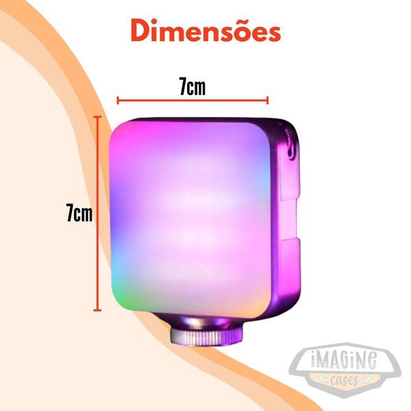 Iluminador Led RGB Luz Para Video Foto Live Reuniões 5600k - Tomate Imagem de Iluminador Led RGB Luz Para Video Foto Live Reuniões 5600k - Tomate