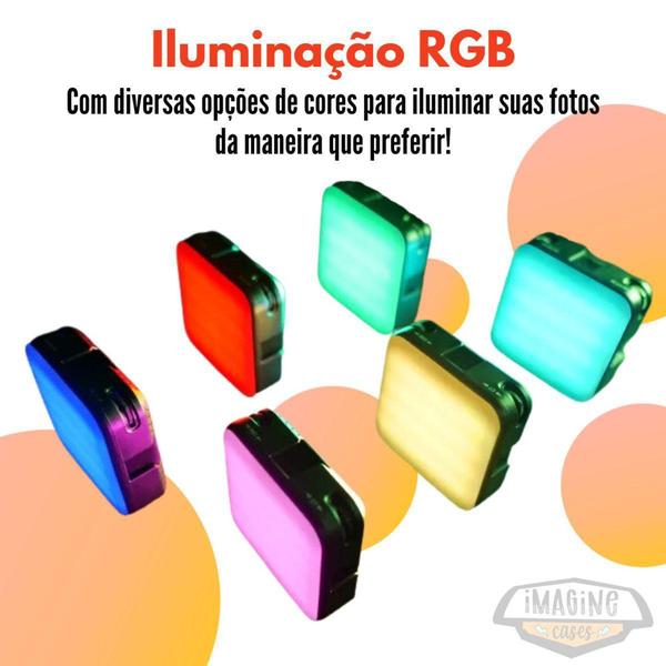 Iluminador Led RGB Luz Para Video Foto Live Reuniões 5600k - Tomate Imagem de Iluminador Led RGB Luz Para Video Foto Live Reuniões 5600k - Tomate