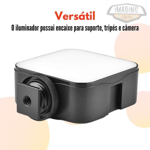 Iluminador Led RGB Luz Para Video Foto Live Reuniões 5600k - Tomate Imagem de Iluminador Led RGB Luz Para Video Foto Live Reuniões 5600k - Tomate