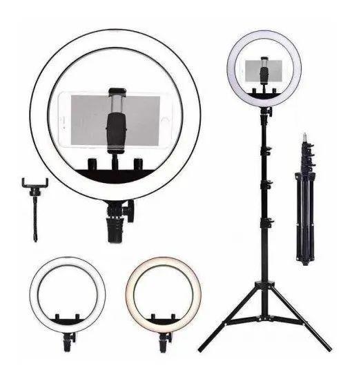 Imagem de Iluminador Led Ring Light 10' Make Bivolt Controle Tripé 2m