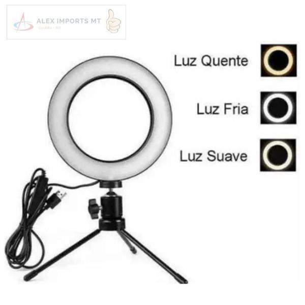 Iluminador Led Ring Light 6 Polegadas 16cm Lançamento - AQUILAE Imagem de Iluminador Led Ring Light 6 Polegadas 16cm Lançamento