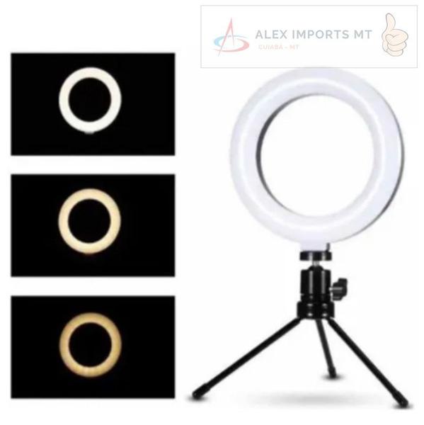 Iluminador Led Ring Light 6 Polegadas 16cm Lançamento Barato - Alex Cuiaba Imagem de Iluminador Led Ring Light 6 Polegadas 16cm Lançamento Barato