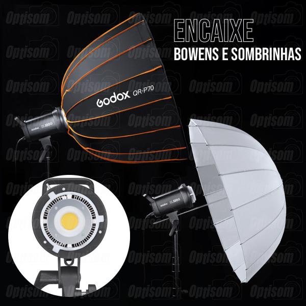 Imagem de Iluminador Luz Led Contínua Bicolor Godox Sl100bi 100w Com Refletor + Tripé