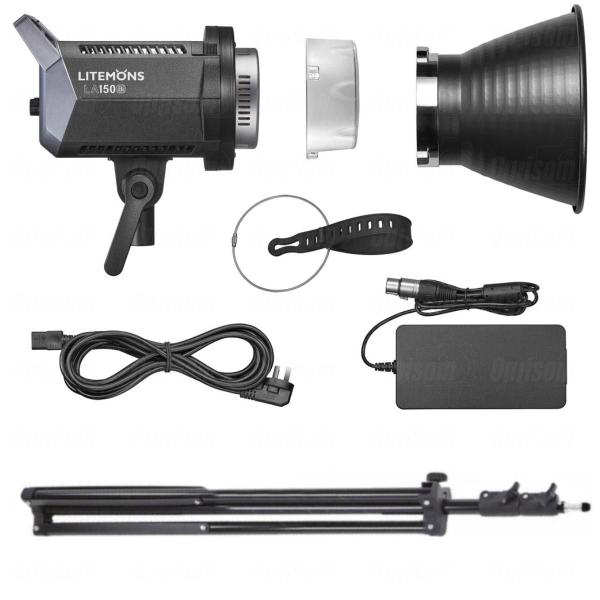 Iluminador Luz Led Godox Litemons La150bi Bicolor 190w Cob Led E Tripé 2m Imagem de Iluminador Luz Led Godox Litemons La150bi Bicolor 190w Cob Led E Tripé 2m