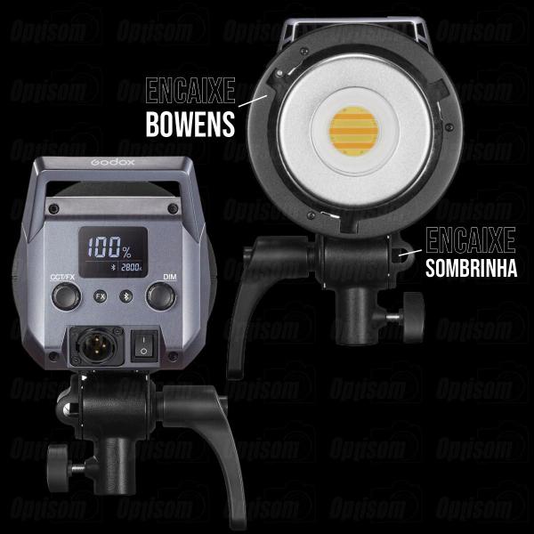 Iluminador Luz Led Godox Litemons La150bi Bicolor 190w Cob Led E Tripé 2m Imagem de Iluminador Luz Led Godox Litemons La150bi Bicolor 190w Cob Led E Tripé 2m