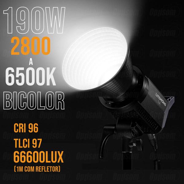 Iluminador Luz Led Godox Litemons La150bi Bicolor 190w Cob Led E Tripé 2m Imagem de Iluminador Luz Led Godox Litemons La150bi Bicolor 190w Cob Led E Tripé 2m