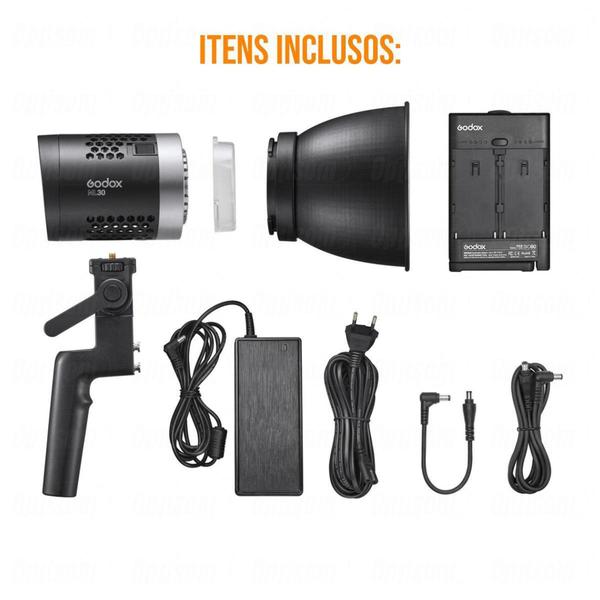 Iluminador Luz Led Godox Ml30 Luz Contínua Fria Bivolt Compacto para foto e Vídeo Imagem de Iluminador Luz Led Godox Ml30 Luz Contínua Fria Bivolt Compacto para foto e Vídeo