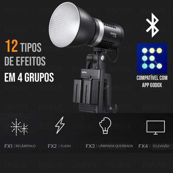 Iluminador Luz Led Godox Ml30 Luz Contínua Fria Bivolt Compacto para foto e Vídeo Imagem de Iluminador Luz Led Godox Ml30 Luz Contínua Fria Bivolt Compacto para foto e Vídeo