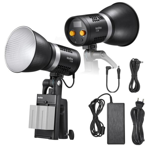 Iluminador Luz Led Godox Ml30 Luz Contínua Fria Bivolt Compacto para foto e Vídeo Imagem de Iluminador Luz Led Godox Ml30 Luz Contínua Fria Bivolt Compacto para foto e Vídeo