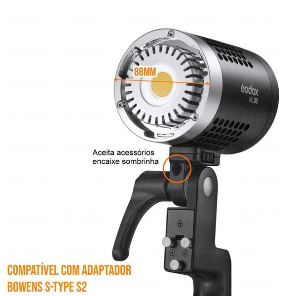 Iluminador Luz Led Godox Ml30 Luz Contínua Fria Bivolt Compacto para foto e Vídeo Imagem de Iluminador Luz Led Godox Ml30 Luz Contínua Fria Bivolt Compacto para foto e Vídeo