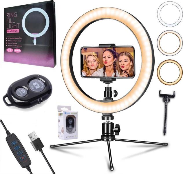 Imagem de Iluminador Luz Led Ring Light Anel Celular Universal Tripé