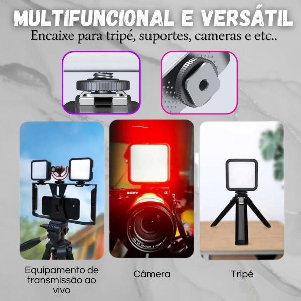 Iluminador Mini RGB 5600K MGL-106 - Vídeo Fotografia - Star Capas E Acessórios Imagem de Iluminador Mini RGB 5600K MGL-106 - Vídeo Fotografia