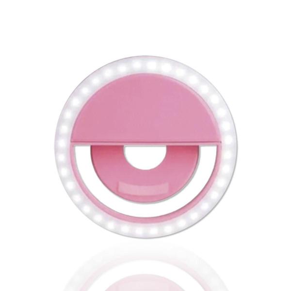 Iluminador Para Foto Luz Led Ring Light Selfie Rosa - BCS Imagem de Iluminador Para Foto Luz Led Ring Light Selfie Rosa