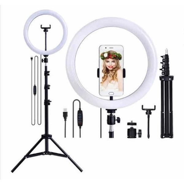 Imagem de Iluminador Ring Light 12 Polegada 30cm Com Tripé 2,10m Profissional Kit 10 Unidades