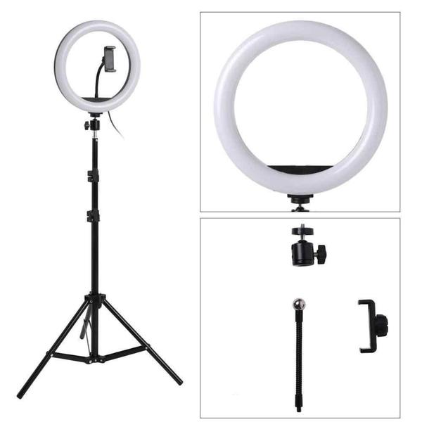 Imagem de Iluminador Ring Light 12 Polegadas 30cm Com Tripé 2,10m Profissional