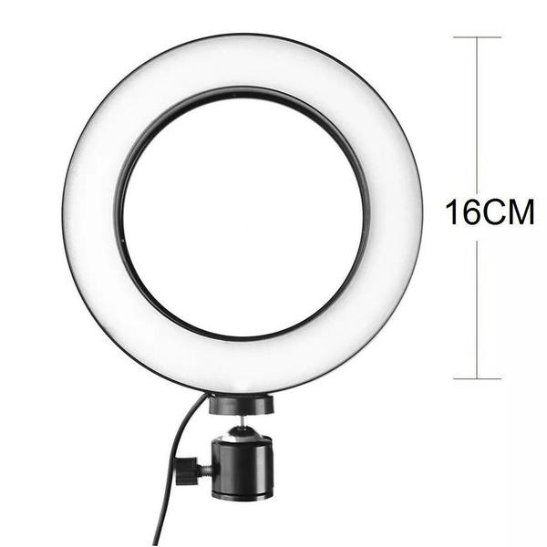 Imagem de Iluminador Ring Light 16Cm Maquiagem Selfie Gravação Vídeo