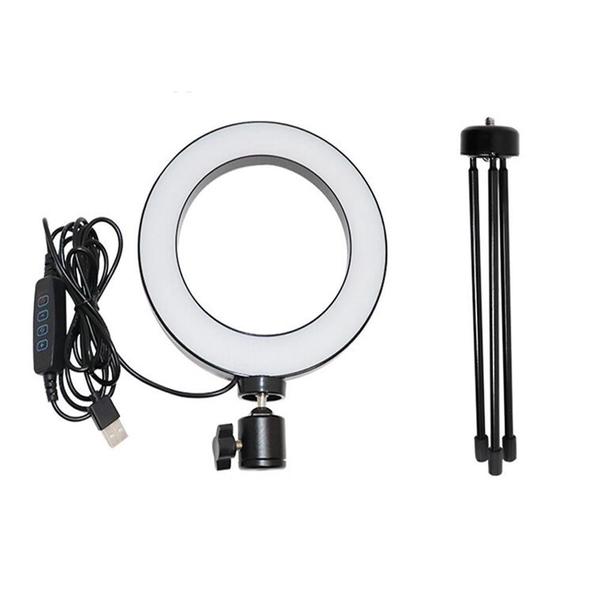 Imagem de Iluminador Ring Light 16Cm Usb Led Misto 3500K 5500K + Tripe