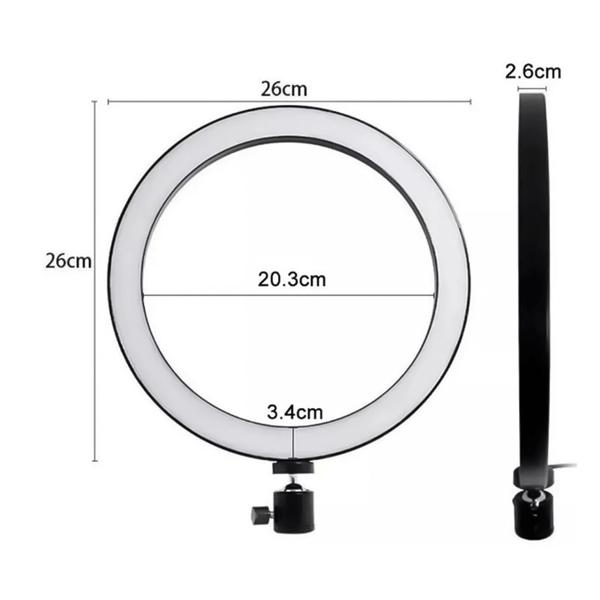 Imagem de Iluminador Ring Light Anel De Luz Led 12 Polegadas Com Suporte