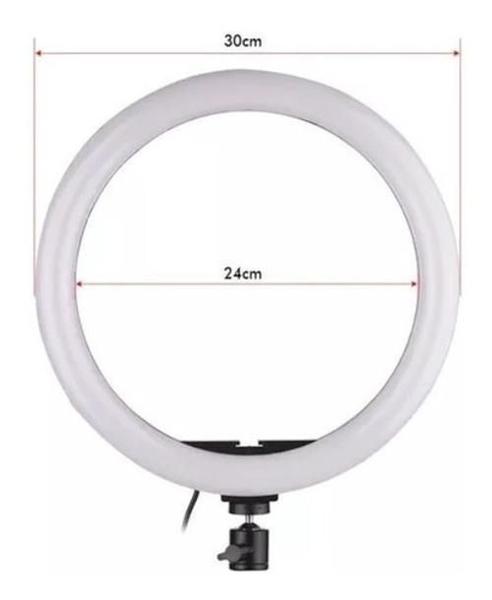 Imagem de Iluminador Ring Light Anel Luz C Tripé 1,80 30Cm